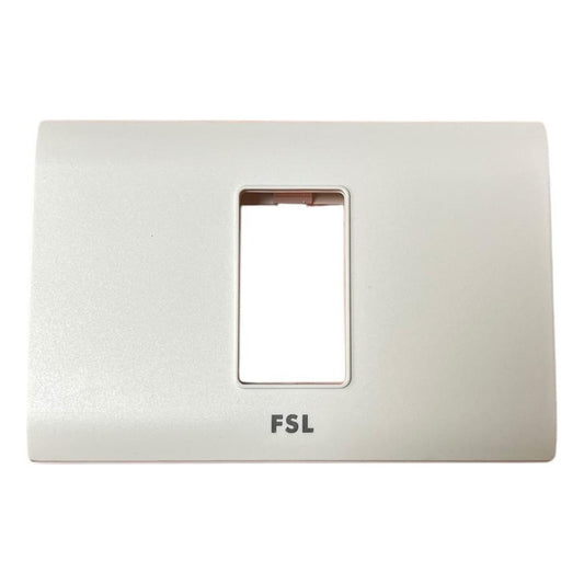 Placa Simple FSL F8B-K1 Blanca | Cubierta Interruptores/Enchufes 1 Módulo