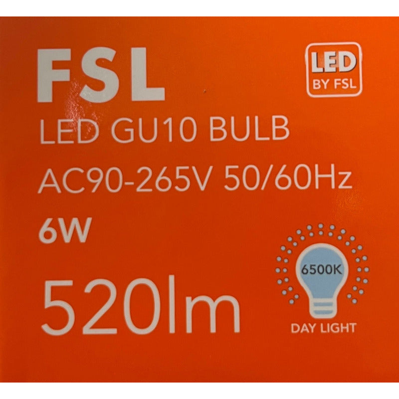 Ampolletas Led Gu10 6w Luz Cálida/neutra/fría Fsl