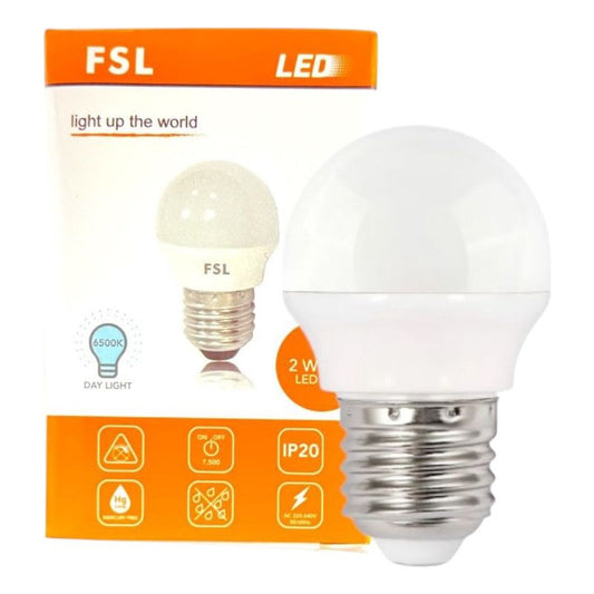 Ampolleta Guirnalda LED Mini Globo G45 2W E27 Blanco Frío FSL