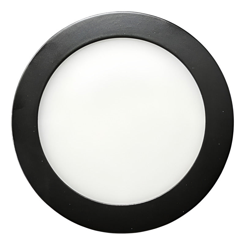 Panel Led Sobrepuesto Redondo 6w Luz Fría (6500k) Negro- Fsl