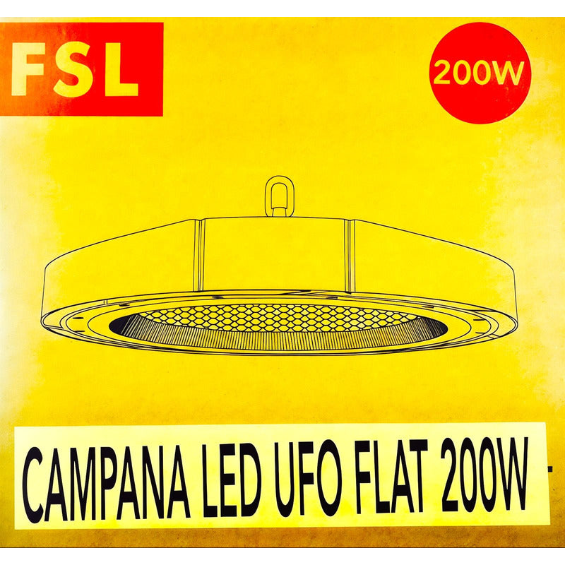 Campana Industrial Ufo Led 200w Ip65 Luz Neutra (4000k) Fsl