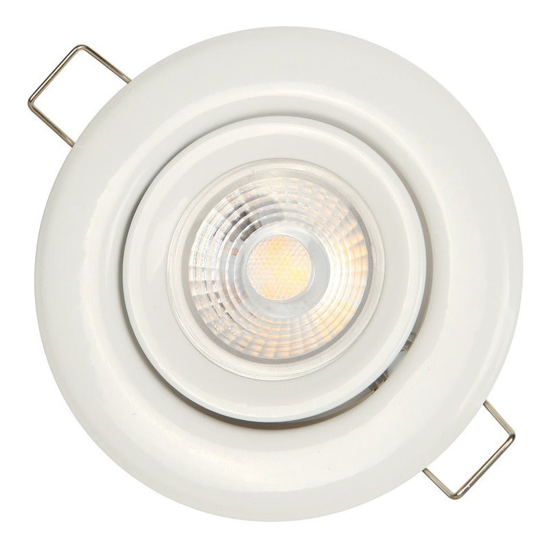 Pack X2 Foco Dicroico  Basculante  Gu10 6w Led Blanco Fsl