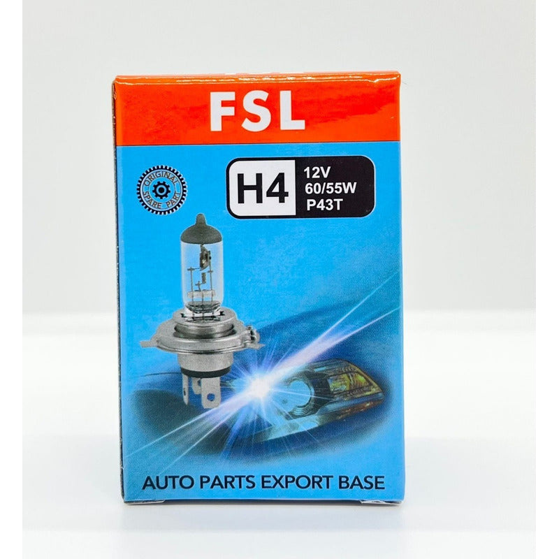 Pack X10 Ampolleta Halógena H4 12V 60/55W P43t 3200K Para Auto FSL