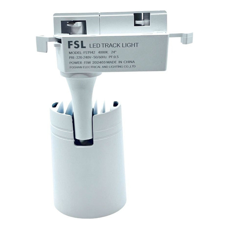 Foco Spot LED para Riel Monofásico 35W Blanco FSL Luz Cálida 3000K / Neutra 4000K