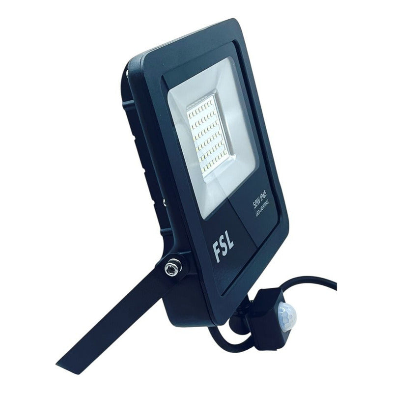 Reflector LED 50W con Sensor de Movimiento IP65 Luz Fría 6500K Negro FSL Exterior