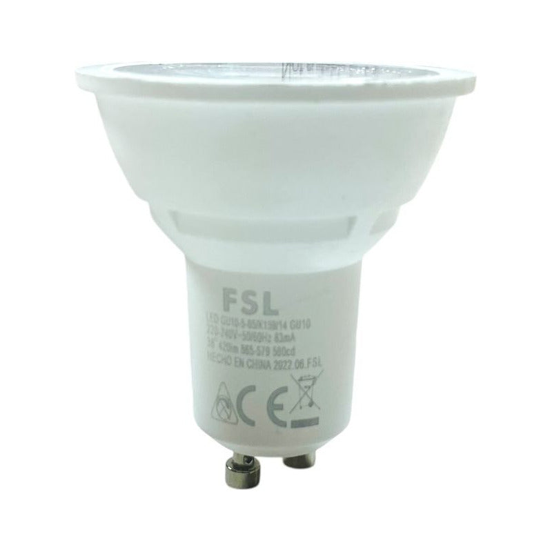 Pack x10 Ampolletas LED GU10 5W Luz Cálida o Fría