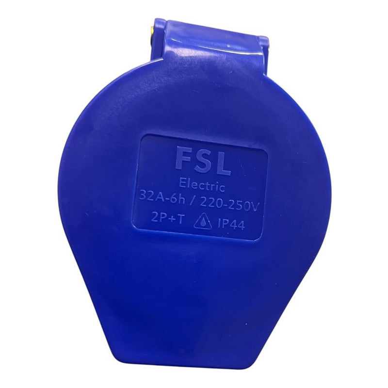 Enchufe Industrial Hembra Volante 32A 2P+T IP44 220–250V | Conector Resistente para Uso Industrial