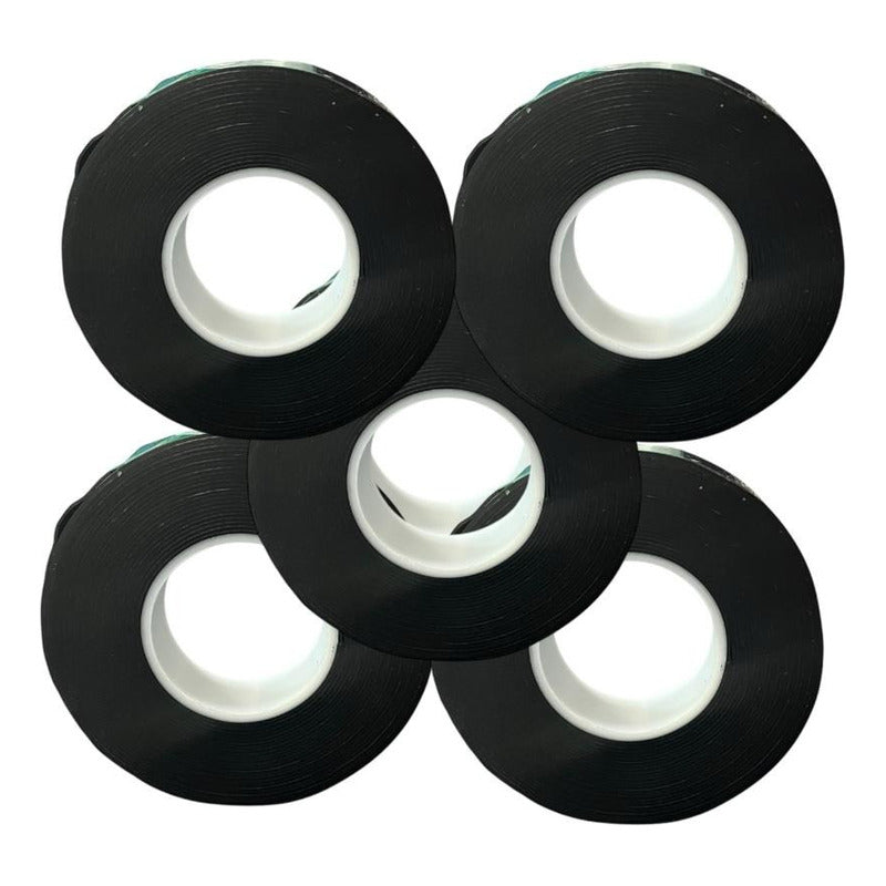 Pack x5 Cinta de Goma Autofundente FSL ERP 5m Negro | Sellado Hermético Masivo