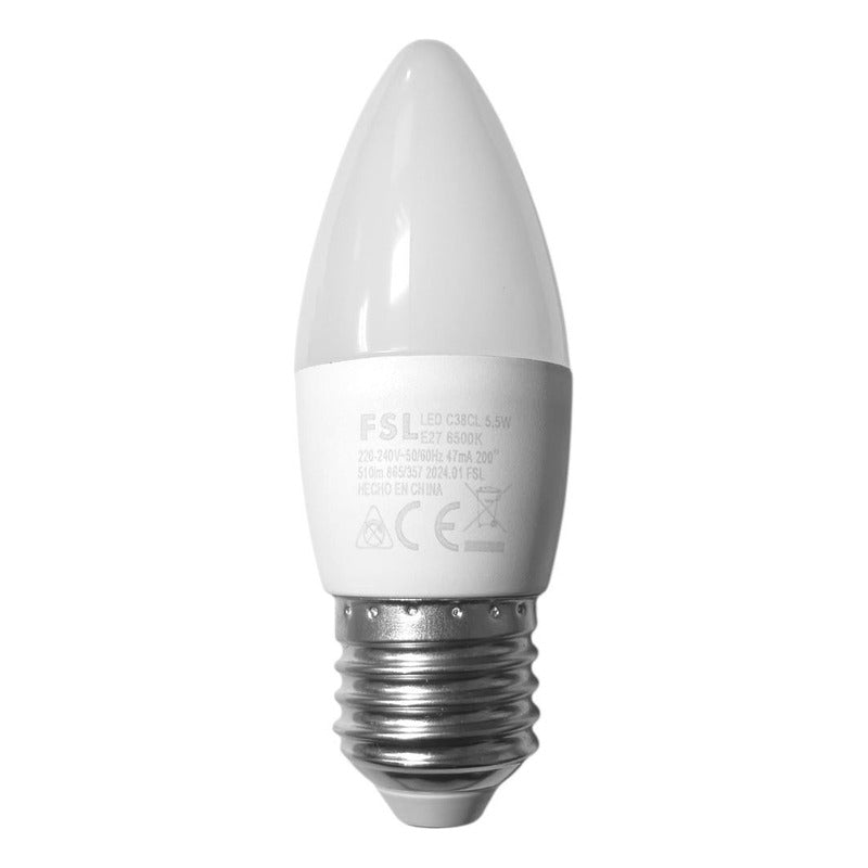 Ampolleta LED Tipo Vela Empavonada 5W Base E27 Luz Cálida / Luz Fría – FSL