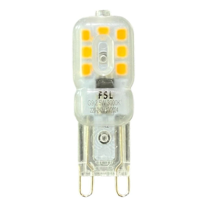 Pack X10 Ampolletas LED G9 2.5W 240V FSL Luz Cálida 3000K / Fría 6500K