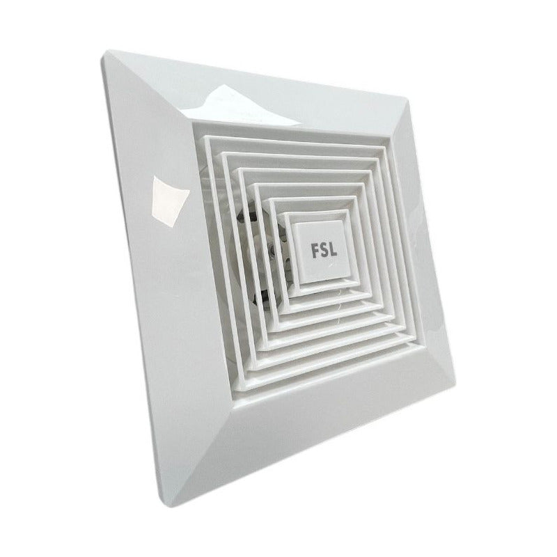 Ventilador Extractor Aire FSL 4" 30W 1300 RPM | Salida Lateral Baños Cocinas Blanco