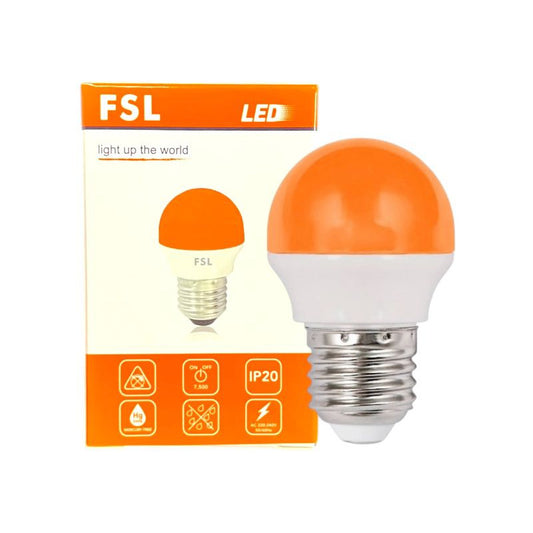 Ampolleta Guirnalda Led Mini Bola G45 2w/e27 Luz Naranja Fsl
