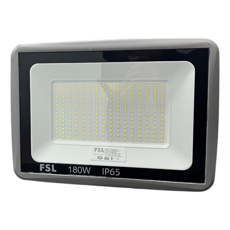 Reflector LED SMD 180W FSL IP65  Luz Fría 6500K Exterior Certificado SEC – Alta Potencia