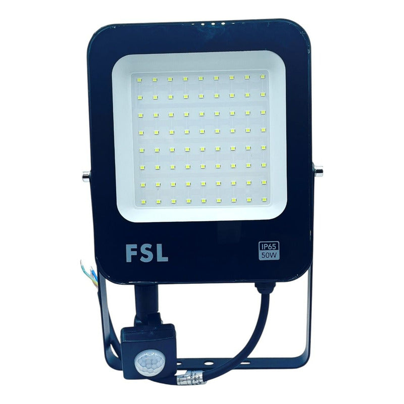Reflector LED 50W IP65 con Sensor de Movimiento Luz Fría (6500K) Blanco - FSL