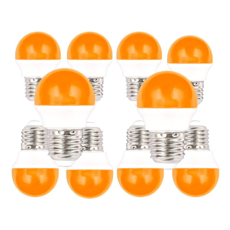 Ampolleta Guirnalda Led Mini Bola G45 2w/e27 Luz Naranja Fsl