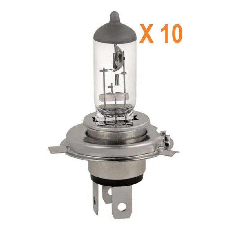 Pack X10 Ampolleta Halógena H4 12V 60/55W P43t 3200K Para Auto FSL
