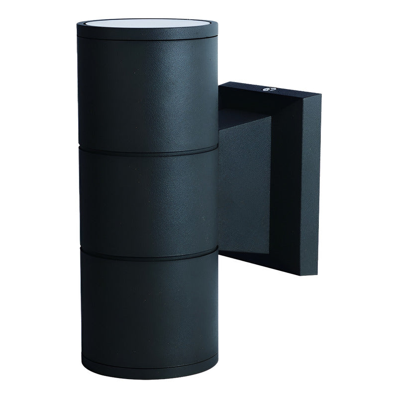 Aplique Exterior Doble Gu10 Ip54 Para 2 Ampolletas Fsl - Negro