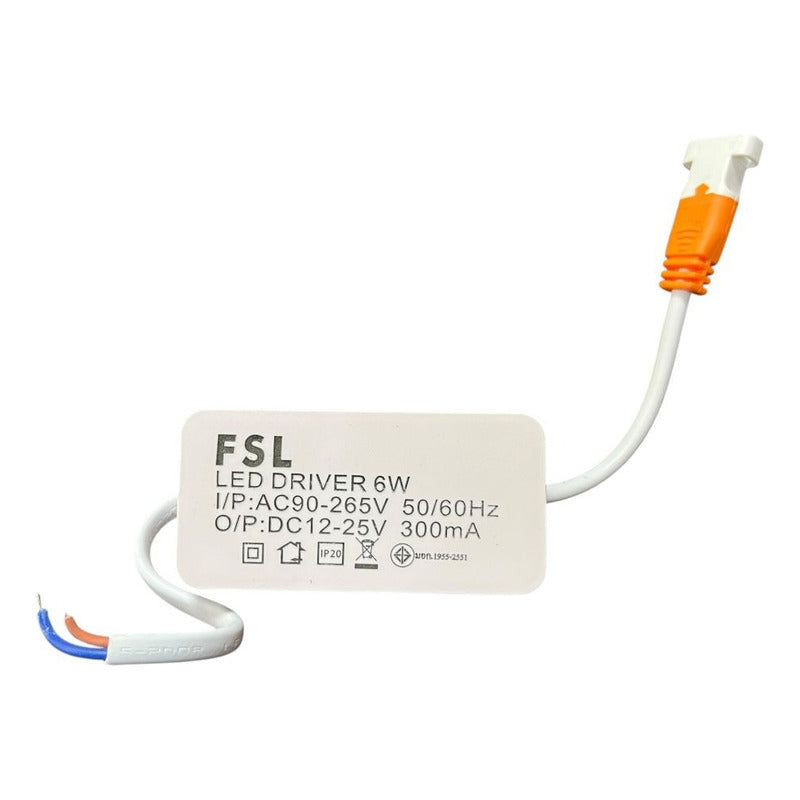 Panel LED Embutido Redondo 6 W Luz Cálida o Fría – FSL