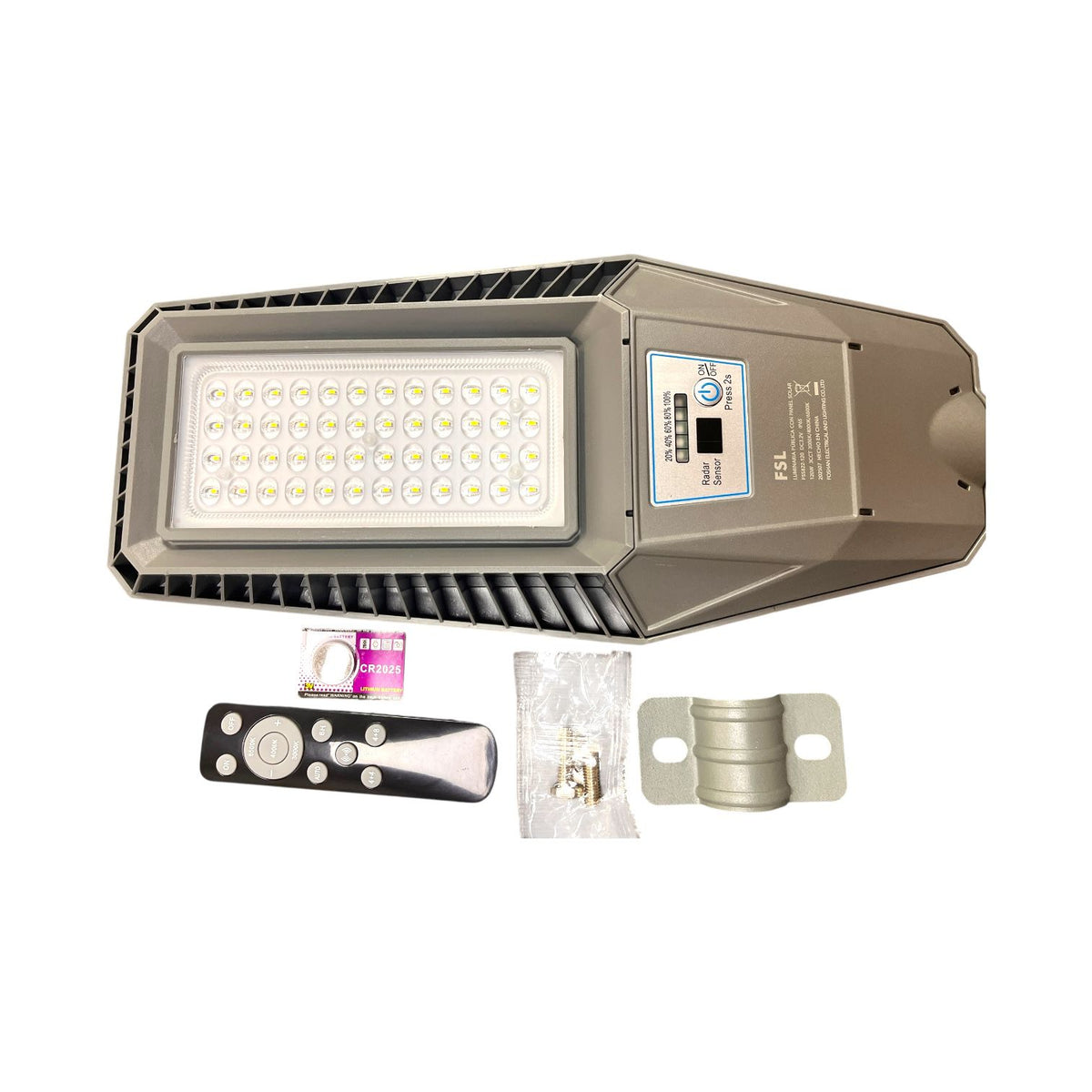 Luminaria Publicar Solar Led 150w 3cct Fsl Con Soporte 48cm