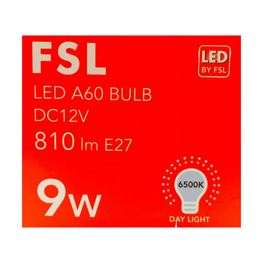 Ampolleta Led 12v 9w E27 Fsl Luz Fría 6500k Bajo Voltaje