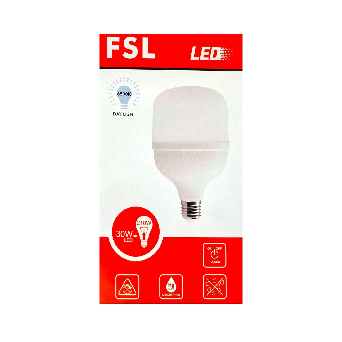 Ampolleta LED T100  30W 6500K Blanca Luz Fría 6500K FSL