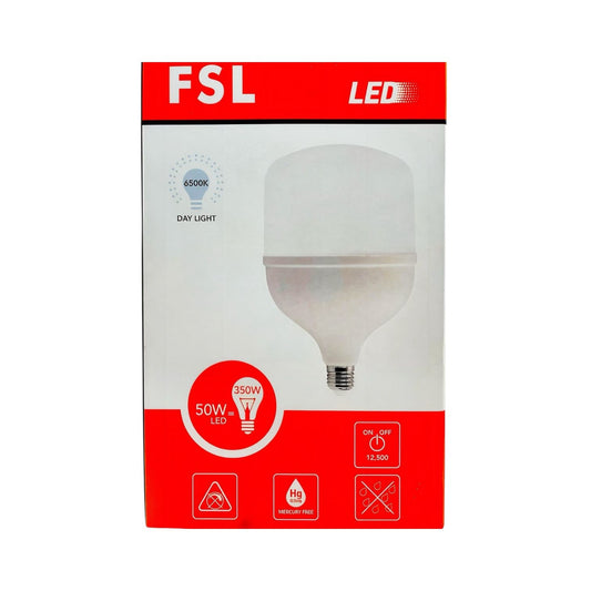 Ampolleta LED T140 FSL 50W 6500K Luz Blanca Fría Base E27
