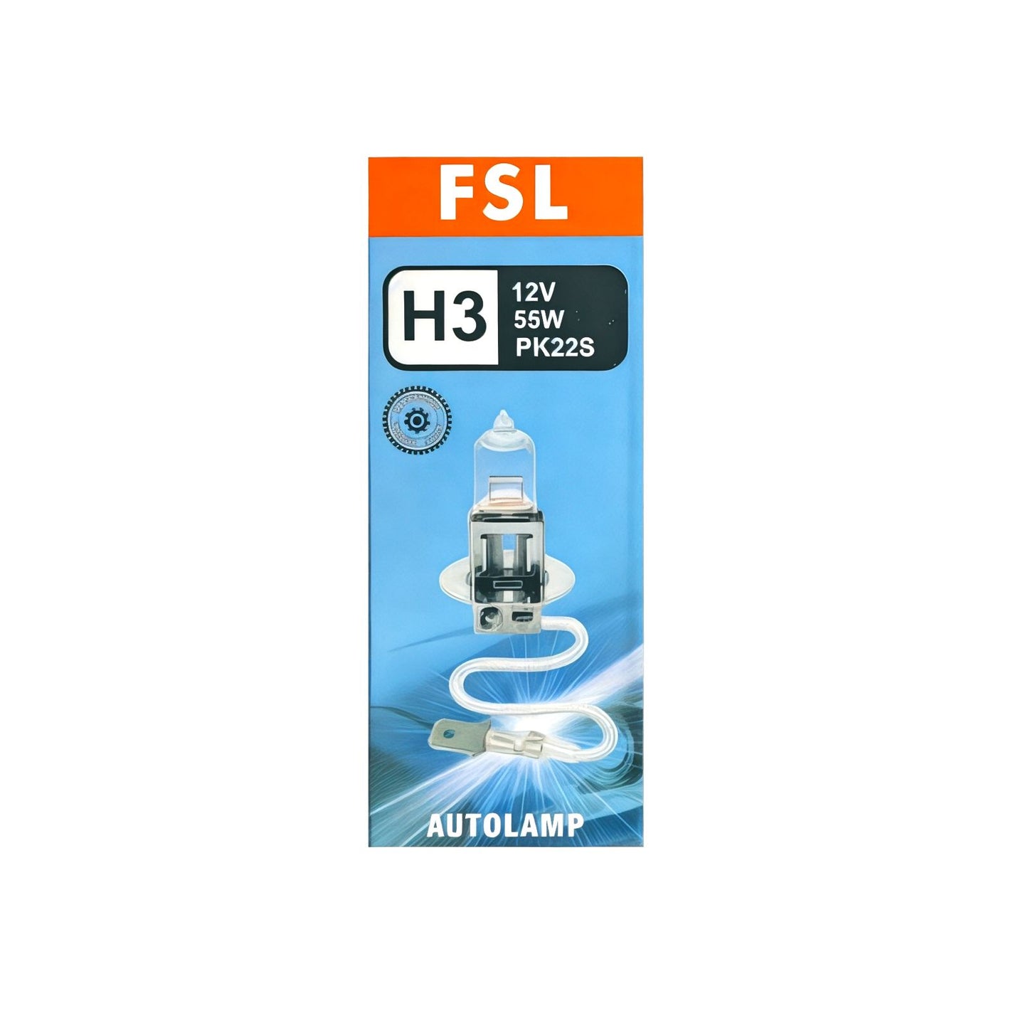 Pack X2 Ampolleta Halógena H3 12V 55W PK22S 3200K Para Auto FSL