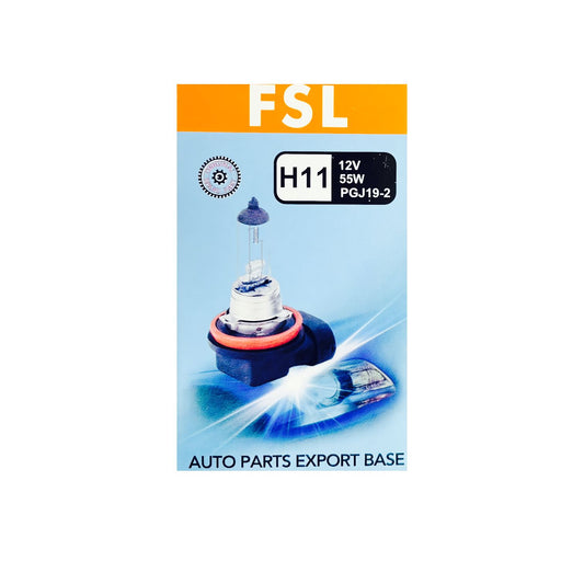Pack X10 Ampolleta Halógena H11 12V 55W PGJ19-2 3200K Para Auto FSL