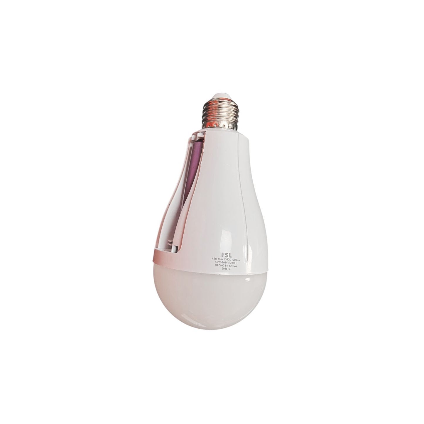 Ampolleta LED Emergencia FSL 15W E27 6500K con Doble Batería