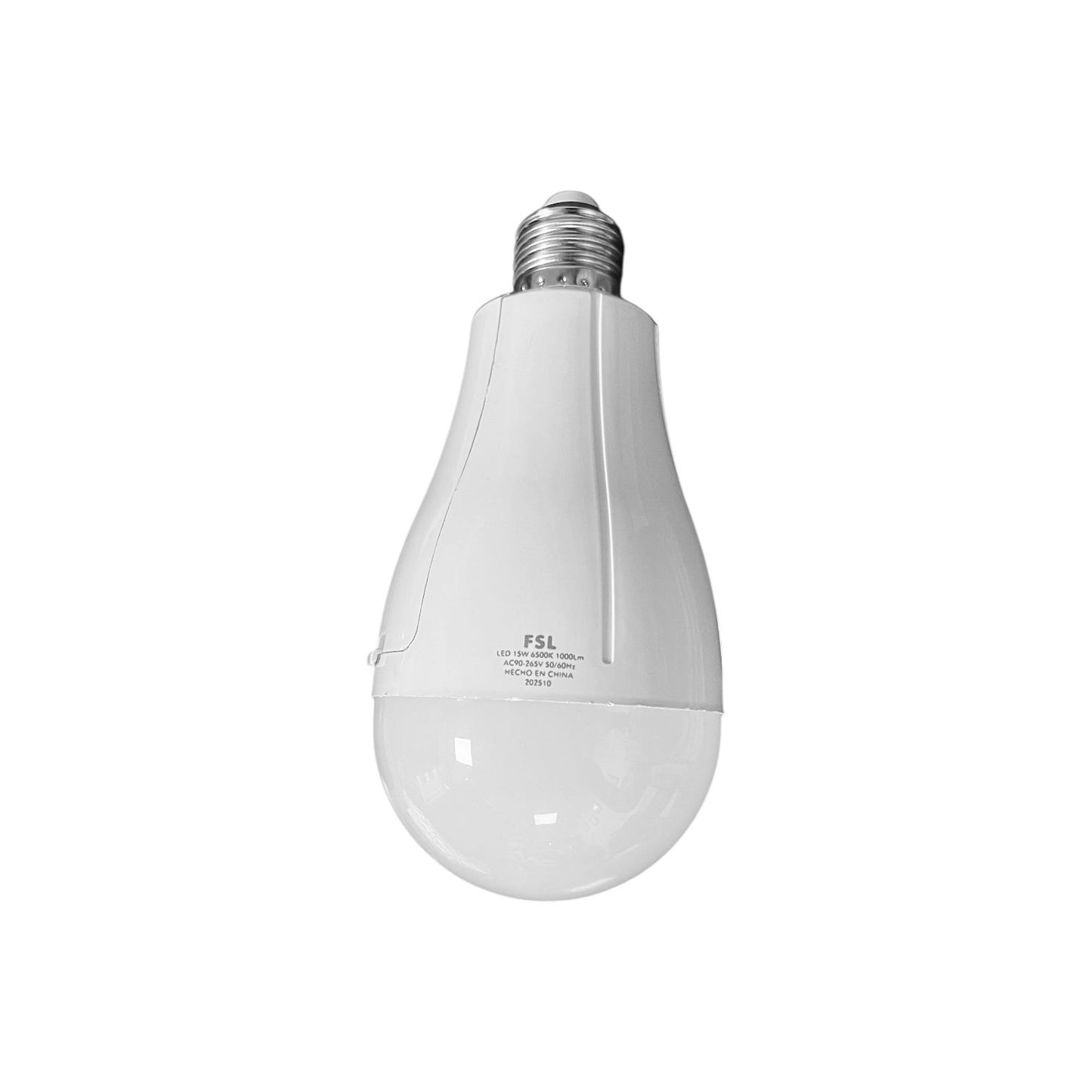Ampolleta LED Emergencia FSL 15W E27 6500K con Doble Batería