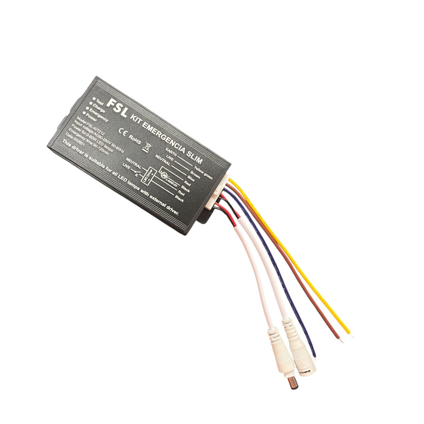 Kit Emergencia Slim FSL 3-60W IP20 Panel LED Conector Redondo