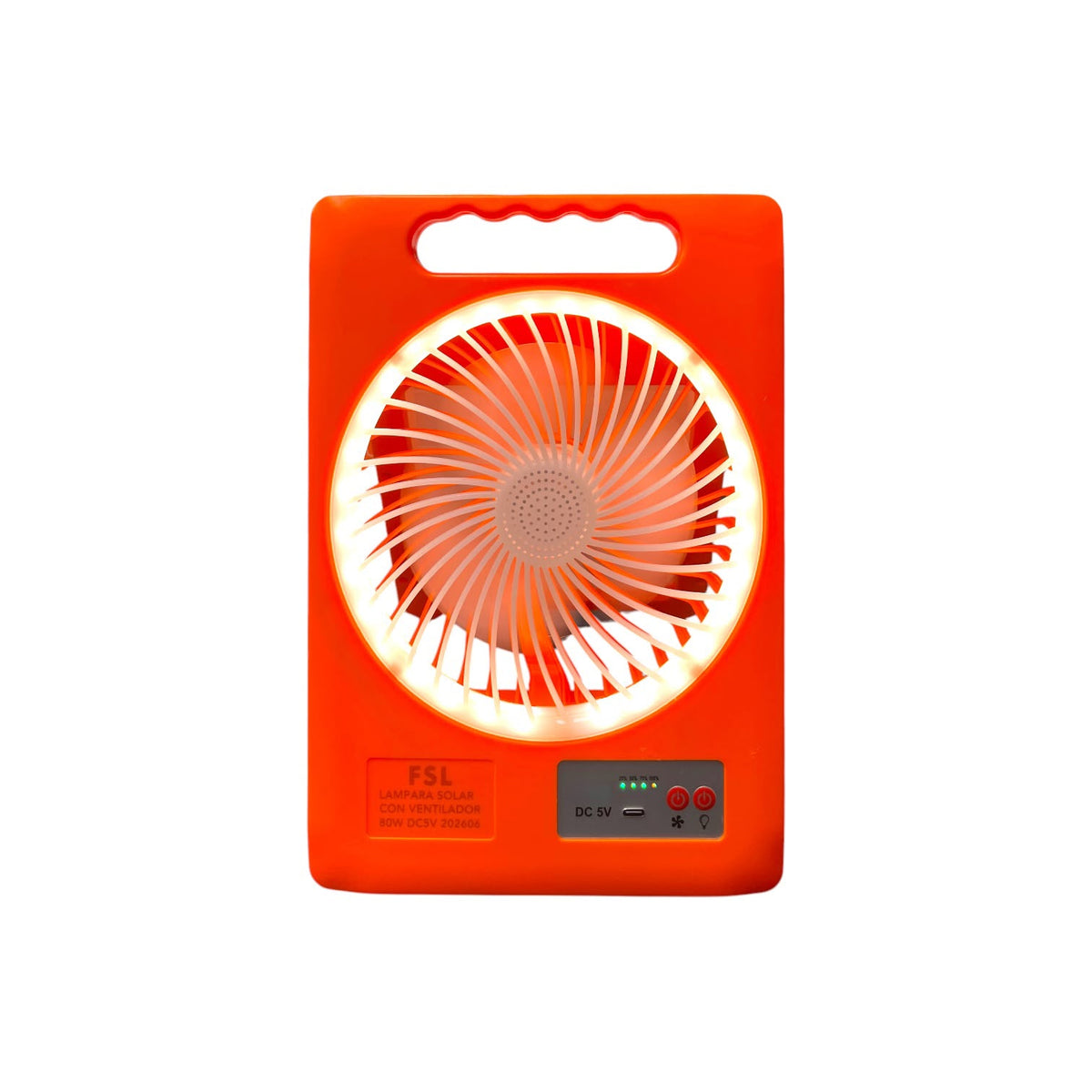 Lampara Led Solar Fsl 80w Con Ventilador Y Protección Ip20
