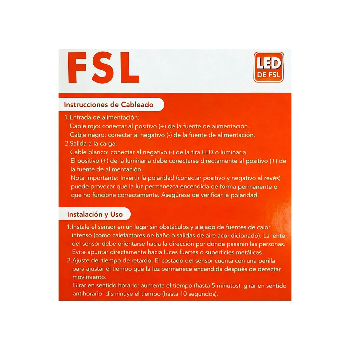 Cinta Led Fsl 12v 5m Con Sensor De Movimiento 6500k Luz Fría