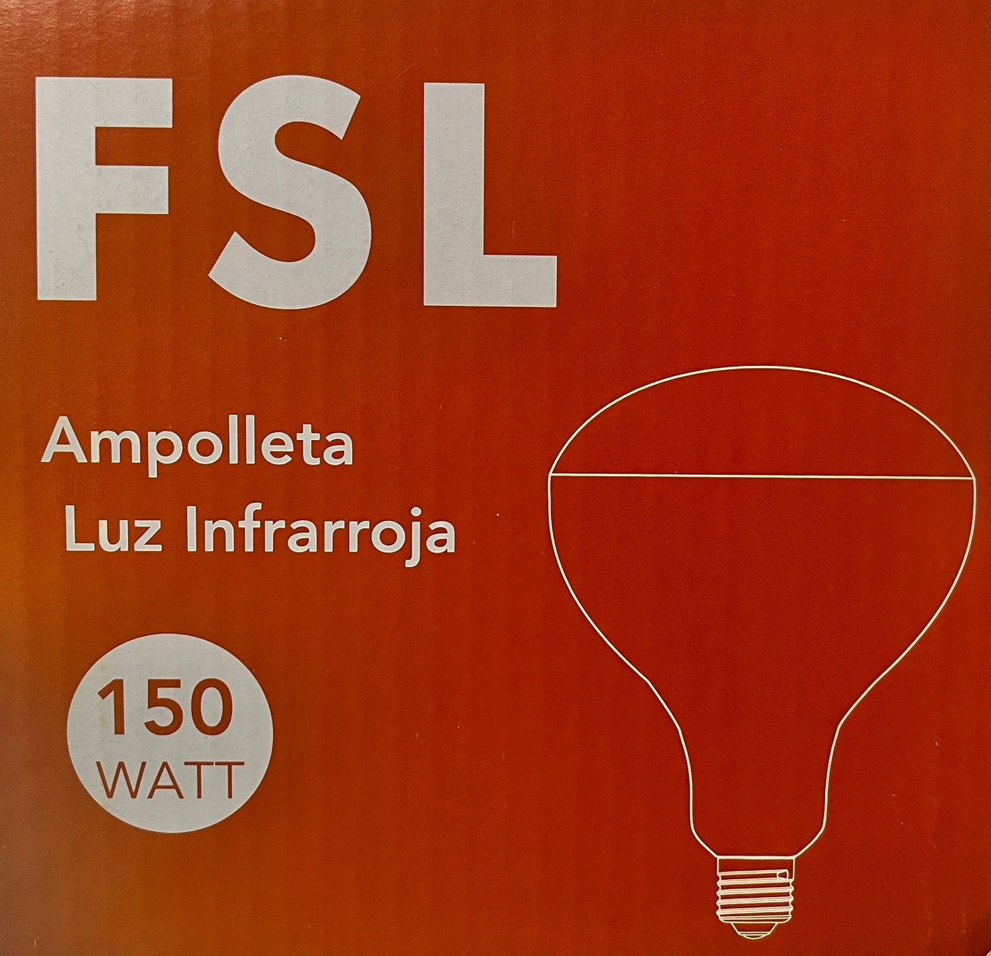 Ampolleta de Calor Infrarroja 150W E27 para Terapia y Calefacción – FSL Open box