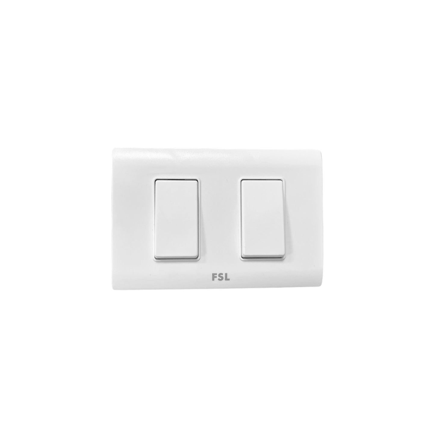 Interruptor Doble FSL 9/15 16A 250V Blanco | Módulo 2 SEC Certificado