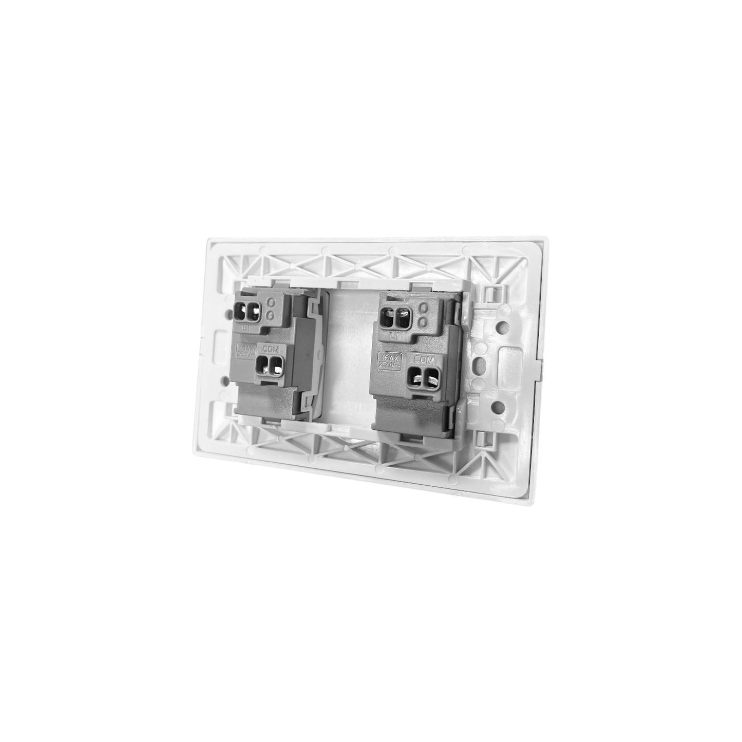 Interruptor Doble FSL 9/15 16A 250V Blanco | Módulo 2 SEC Certificado