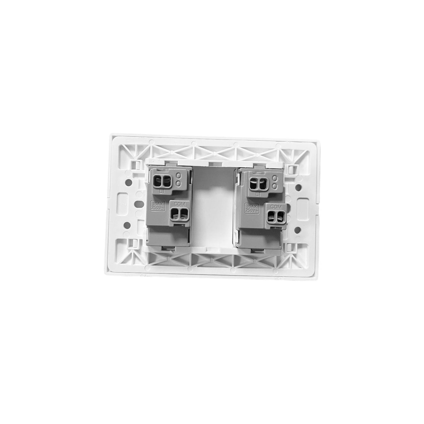 Interruptor Doble FSL 9/15 16A 250V Blanco | Módulo 2 SEC Certificado