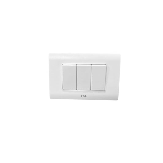 Interruptor Triple FSL 9/36 16A 250V Blanco | Módulo 3 SEC F8A-K3/1