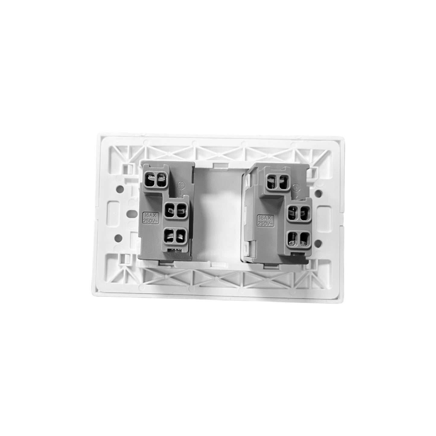 Pack x10 Tomacorriente Doble FSL F8A-2163 10A 250V Blanco | SEC Bulk 2 Tomas