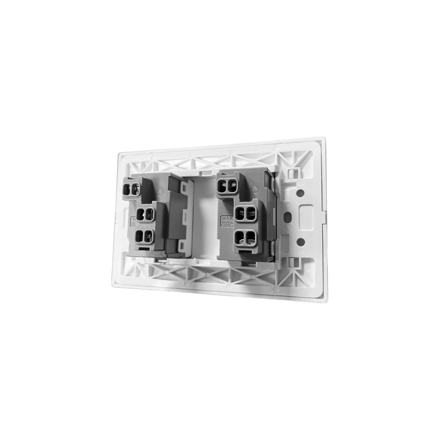 Pack x10 Tomacorriente Doble FSL F8A-2163 10A 250V Blanco | SEC Bulk 2 Tomas