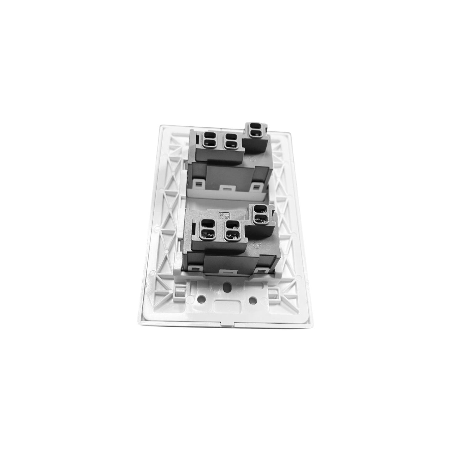 Tomacorriente Doble FSL F8A-2163W 10A 250V Blanco | SEC Certificado 2 Tomas