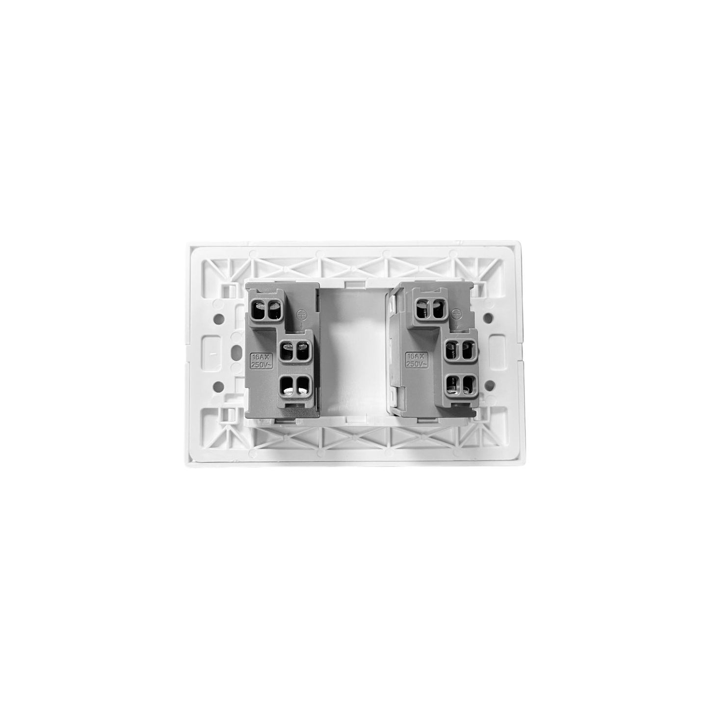 Tomacorriente Doble FSL F8A-2163W 10A 250V Blanco | SEC Certificado 2 Tomas