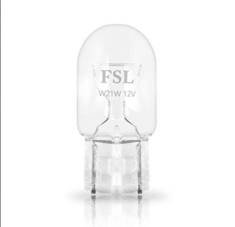 Pack X10 Ampolleta T20 21W 12V W3x16d 1 Contacto Transparente FSL
