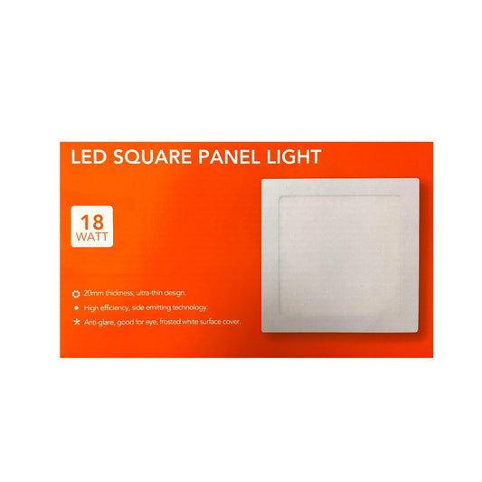 Panel LED Embutido Cuadrado 18W Luz Cálida / Fría (3000K–6500K) – FSL