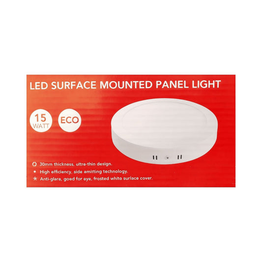 Panel LED Sobrepuesto Redondo 15W Blanco Luz Fría – FSL Ip20