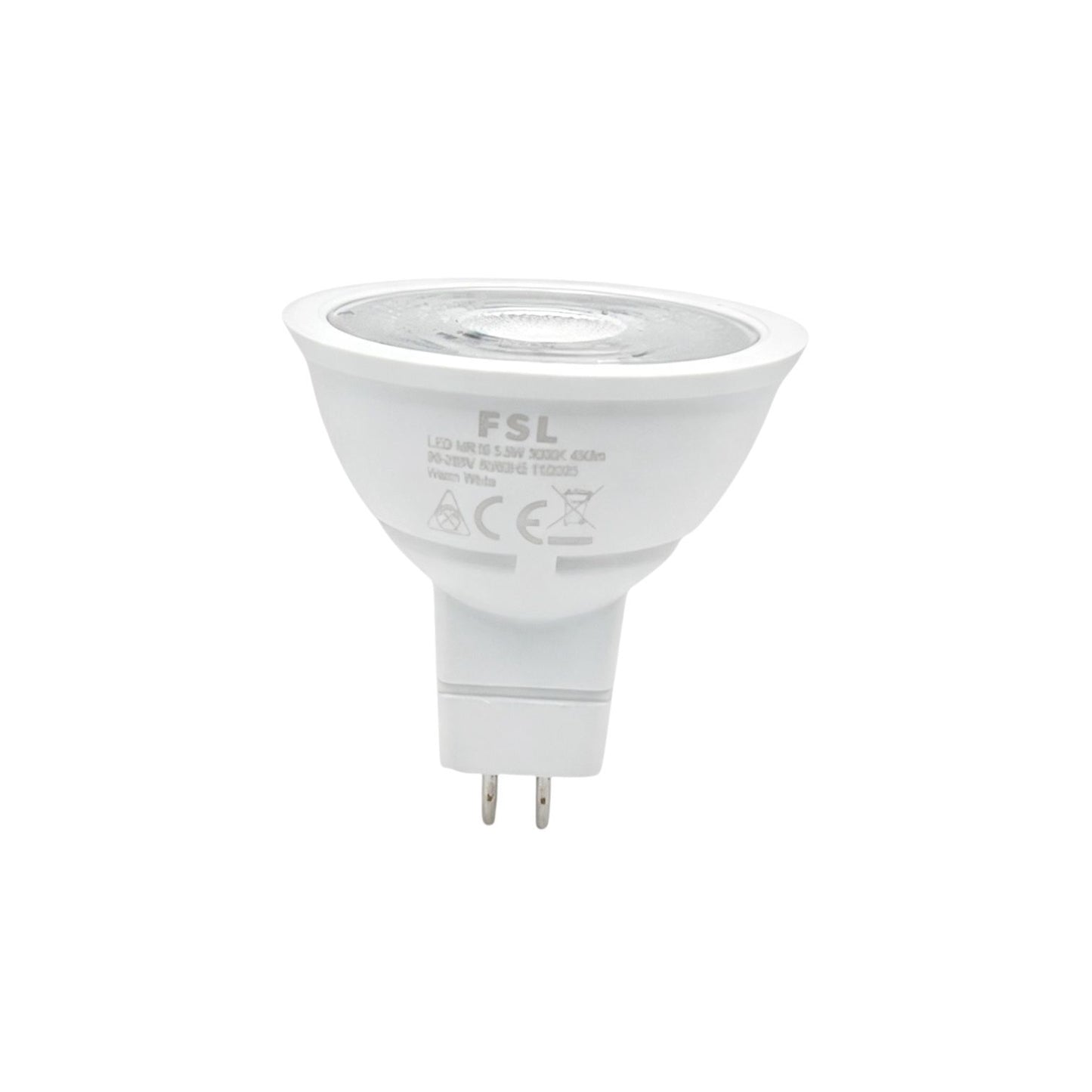 Ampolleta Mr16 En 12 V De 5w Blanco- Luz Cálida Fsl