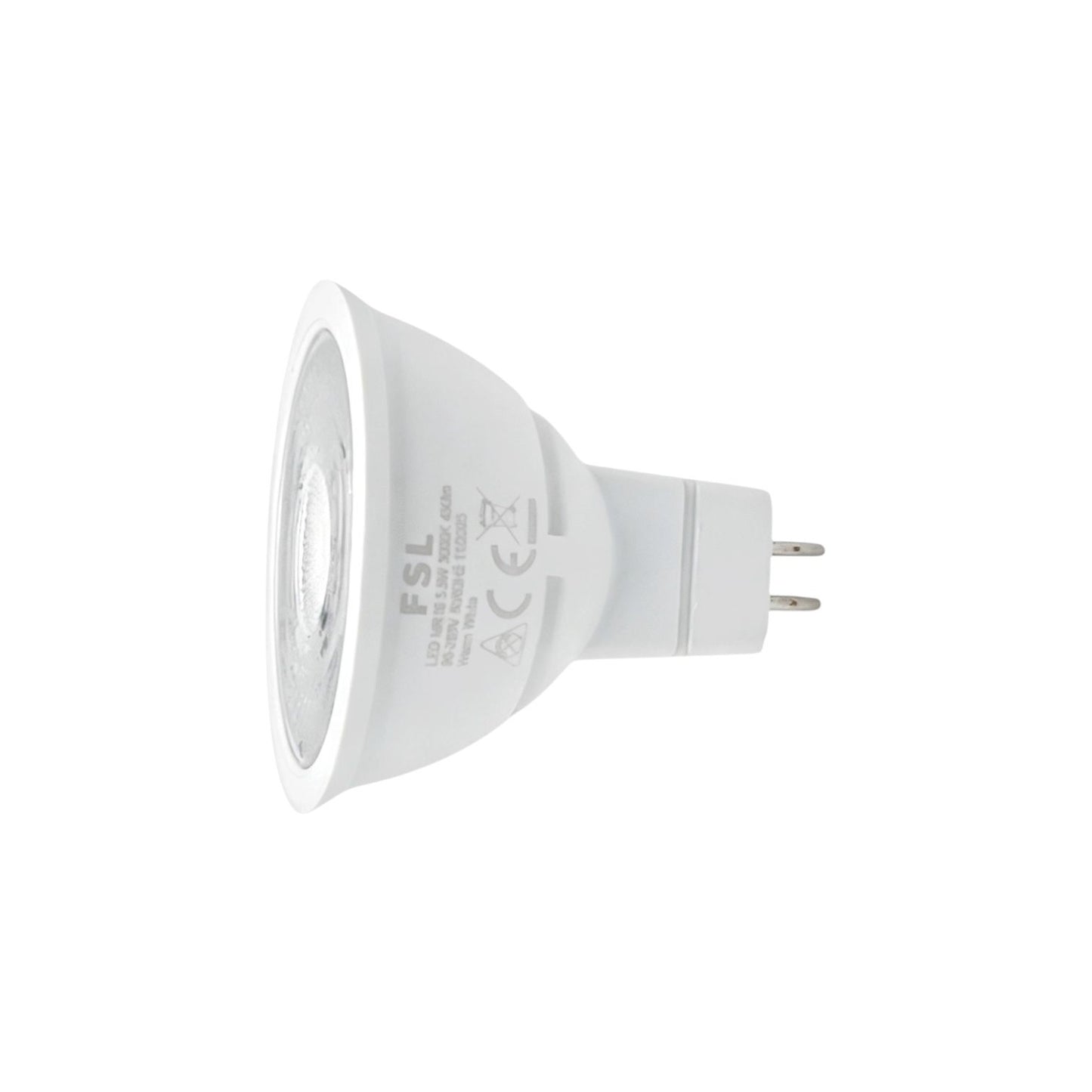 Ampolleta Mr16 En 12 V De 5w Blanco- Luz Cálida Fsl