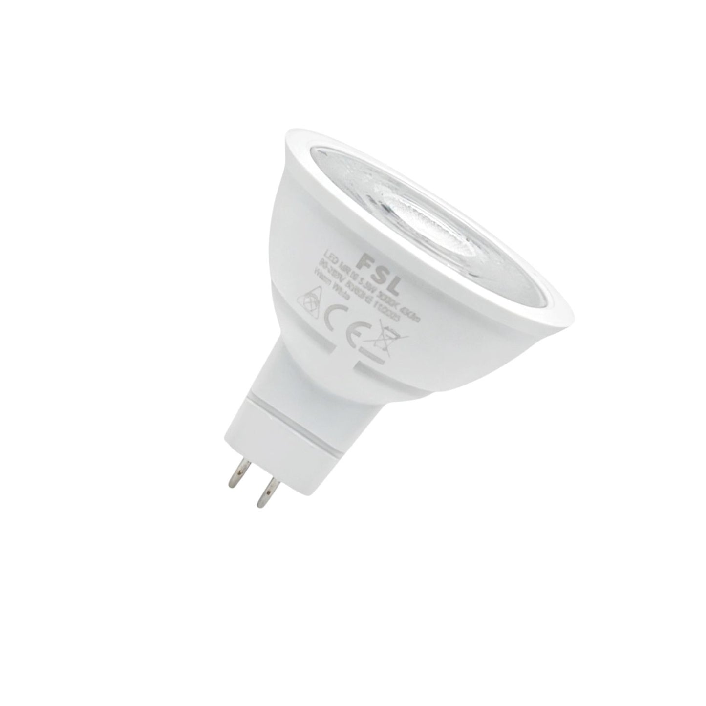 Ampolleta Mr16 En 12 V De 5w Blanco- Luz Cálida Fsl