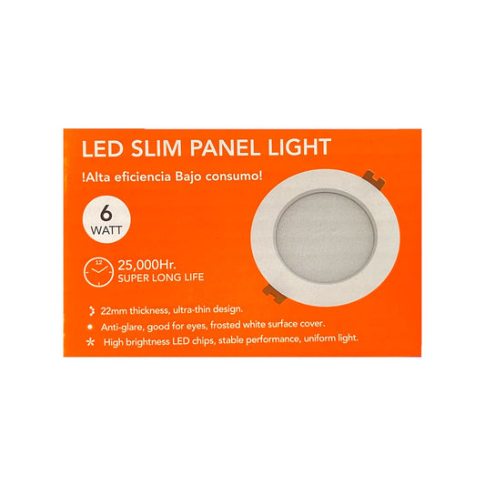 Panel LED Embutido FSL 6W 6500K Luz Fría Directa Ø9cm