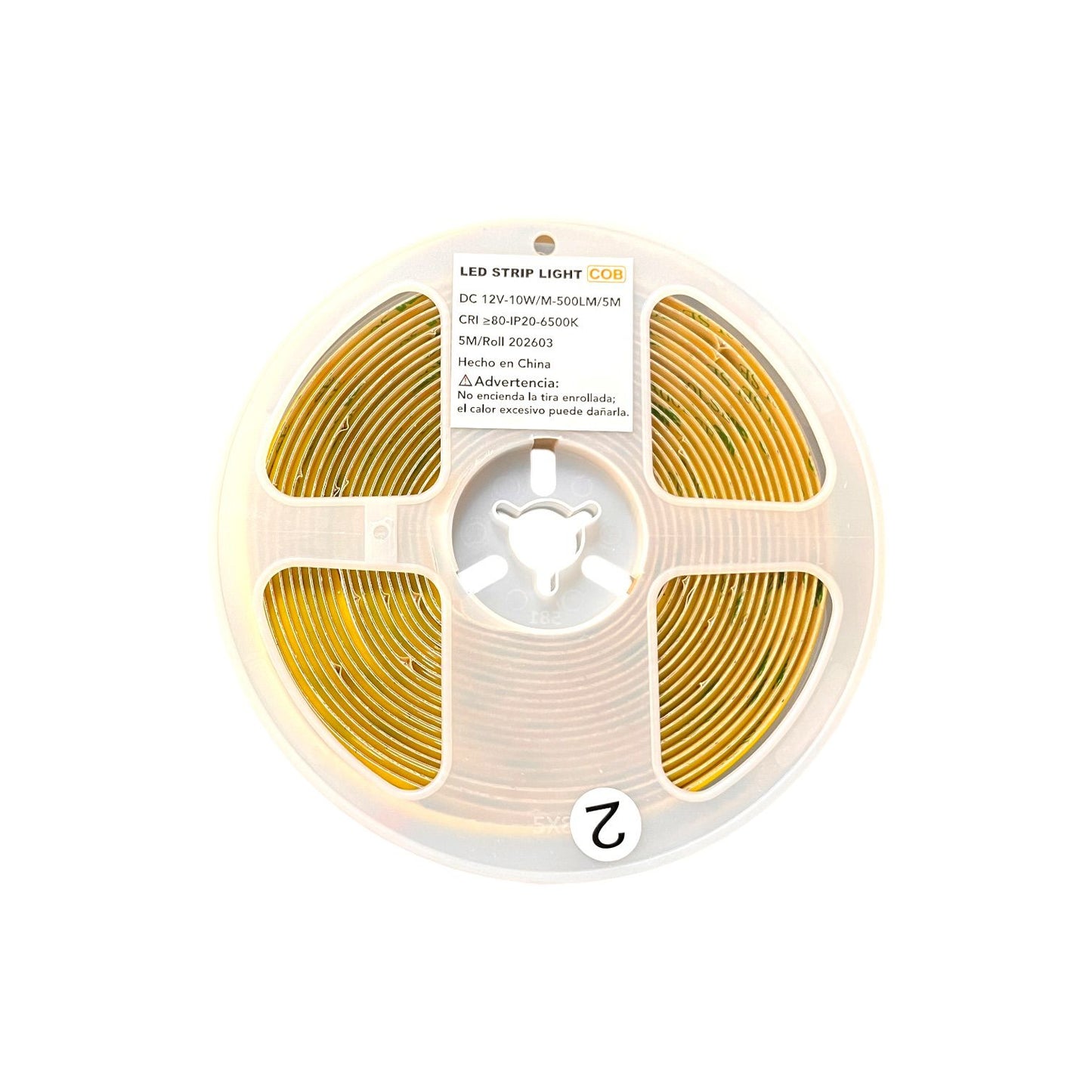Cinta Led Cob 5m 12v Fsl Luz Continua Ip20 Interior